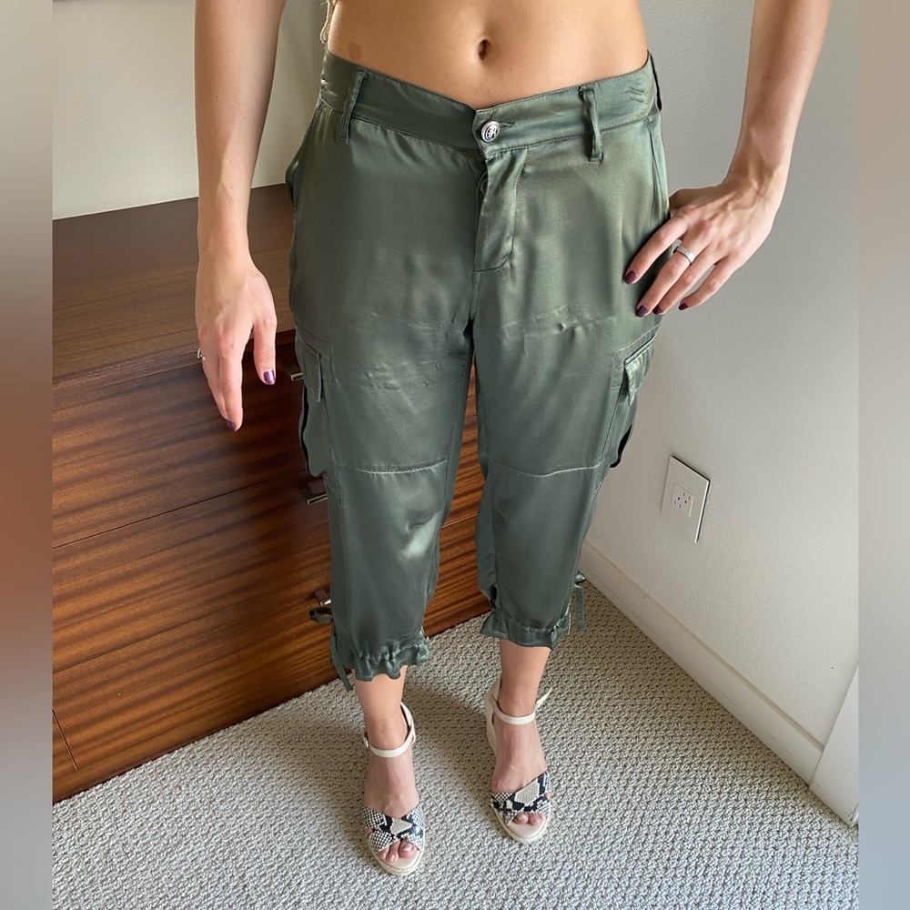 Rich & Skinny silk cropped cargo pants